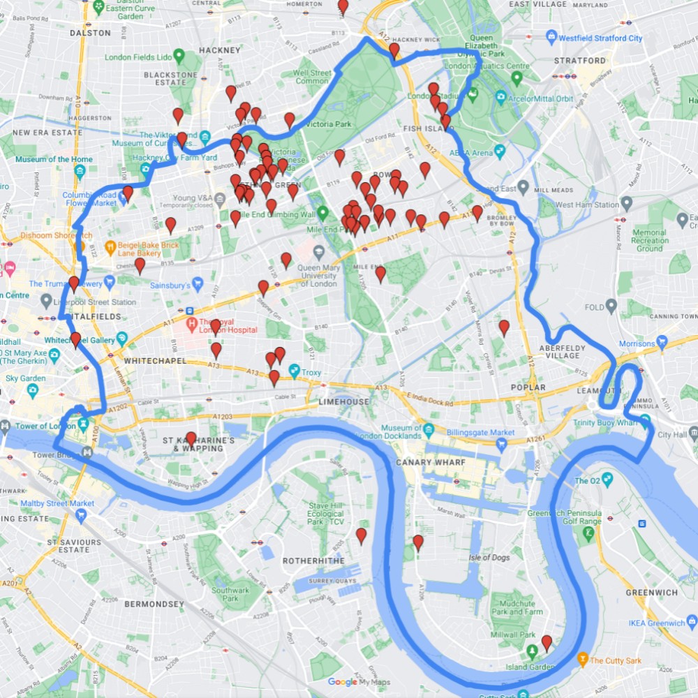 People signed in and near Tower Hamlets